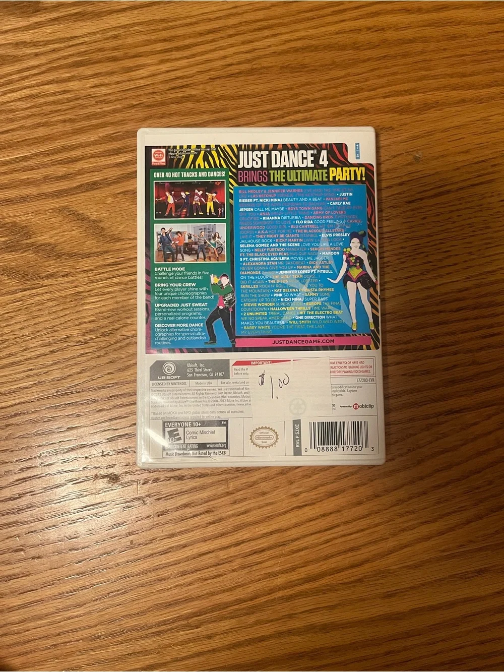 Ubisoft Just Dance 4 Nintendo Wii Music & Dance Party Multiplayer Manual